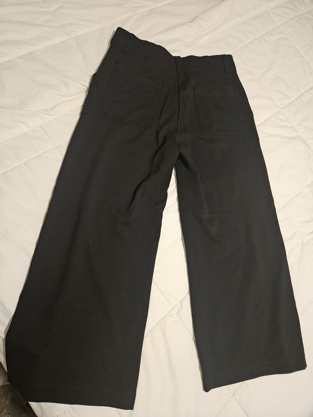Max Studio Black Wide-Leg Chinos